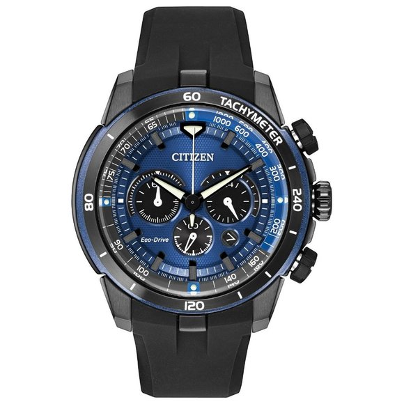 Citizen Pro Eco Tachymeter 48mm Blue Watch!! New! - Picture 1 of 4